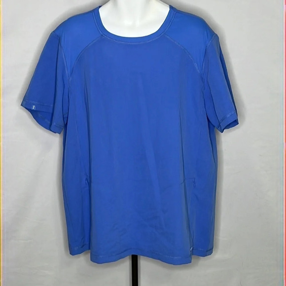 Jaanuu Men's Raglan Sleeve Top in Ceil Blue - Size 1X - Picture 2 of 8